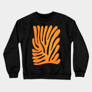 Pine Green & Tangerine: Matisse Paper Cutouts 01 Crewneck Sweatshirt